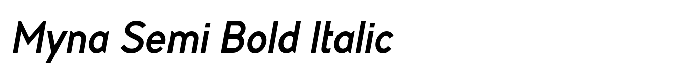 Myna Semi Bold Italic